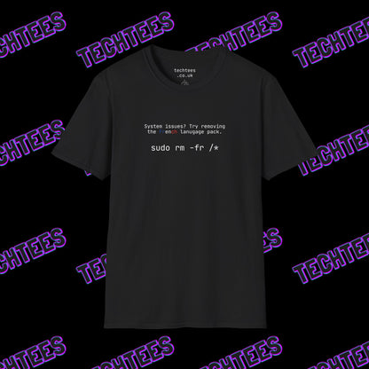 Try Removing The French Language Pack sudo rm -fr /*